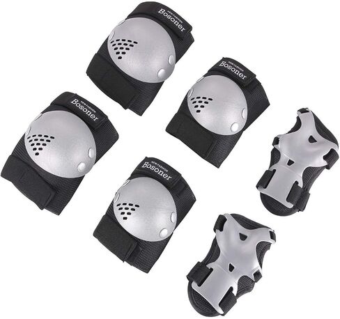 BOSONER Kids/Youth Knee Pads Elbow Pads Wrist Guards Set for 3-15 Years, Child Protective Gear Set for Roller Skates, Cycling, BMX Bike, Skateboard, Inline Skating, Scooter Riding Sports… in Kuwait