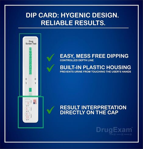 10 Pack - DrugExam Highly Sensitive Marijuana THC 20 ng/mL Single Panel Drug Test Kit - Marijuana Drug Test with 20 ng/mL Cutoff Level for Detecting Any Form of THC in Urine up to 45 Days (10) in Saudi Arabia