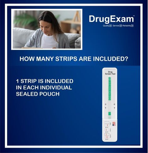 10 Pack - DrugExam Highly Sensitive Marijuana THC 20 ng/mL Single Panel Drug Test Kit - Marijuana Drug Test with 20 ng/mL Cutoff Level for Detecting Any Form of THC in Urine up to 45 Days (10) in Saudi Arabia