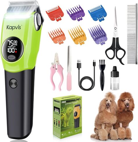 Dog Clippers Grooming Kit with Light for Dogs, Cats, Pets, Low Noise in Kuwait