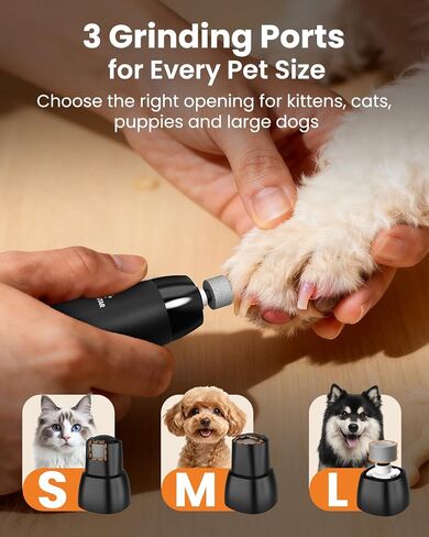 M&M STAR Dog Grooming Kit, 4-in-1 Dog Clippers for Grooming, Cordless Dog Hair Trimmer with Dog Paw Trimmer & Dog Nail Grinder, Low Noise Pet Clippers for Dogs Cats Face Ears Paws in Kuwait