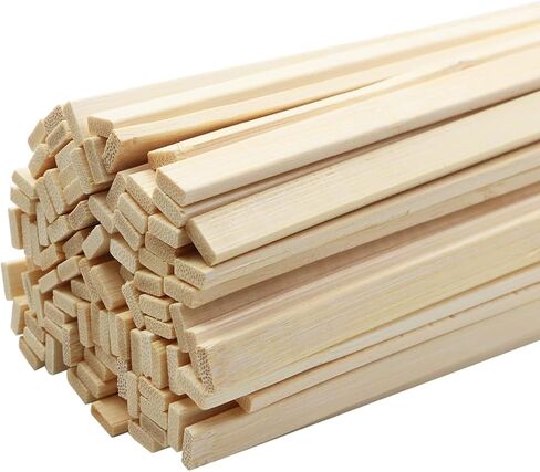 Wood Craft Sticks, 100 Pack, 15.7 x 0.35 in, Natural Bamboo in Kuwait