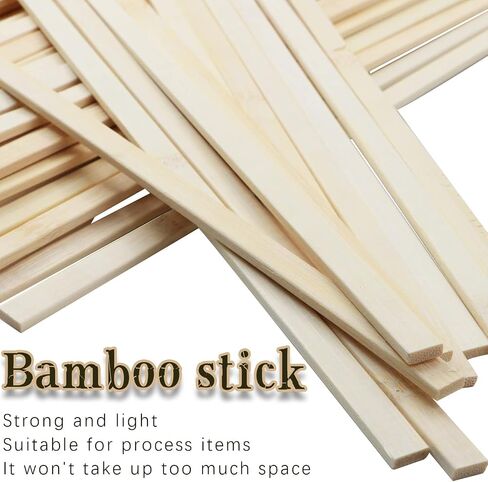Wood Craft Sticks, 100 Pack, 15.7 x 0.35 in, Natural Bamboo in Kuwait