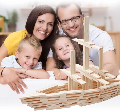 Wood Craft Sticks, 100 Pack, 15.7 x 0.35 in, Natural Bamboo in Kuwait