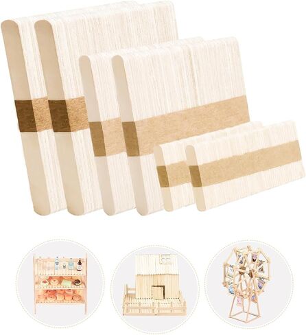 Popsicle Sticks for Crafts, Bulk 300 Pcs Wooden Sticks for DIY in Saudi Arabia
