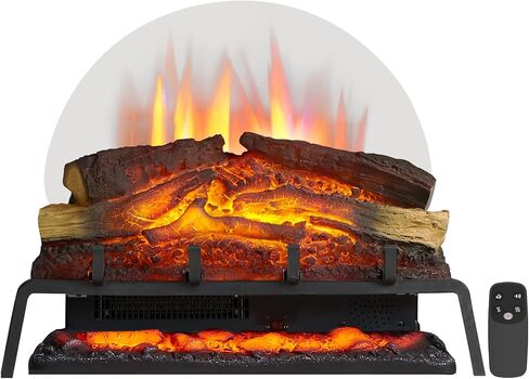 LegendFlame 23" W Free Standing Electric Fireplace Log Set (EF290), Fireplace Insert, Heater 750W/1500W, Crackling Sound, Remote Control in Kuwait