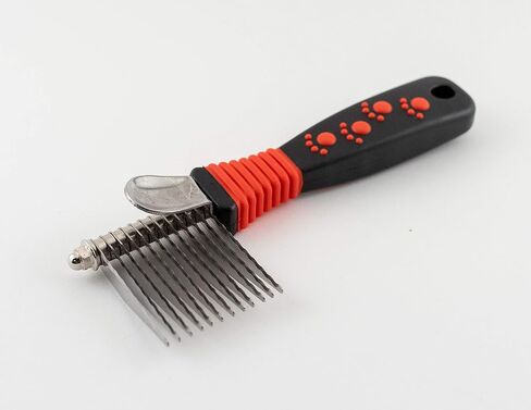RYAN'S PET SUPPLIES Paw Brothers 12-Blade Dematting Tool for Dog Grooming, Professional Grade, Stainless Steel Blades, Comfort Grip, Gentle on Skin in Saudi Arabia