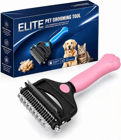 Deshedding Dog Brush，3-in-1 Undercoat Rake for Dogs (Black) in Saudi Arabia