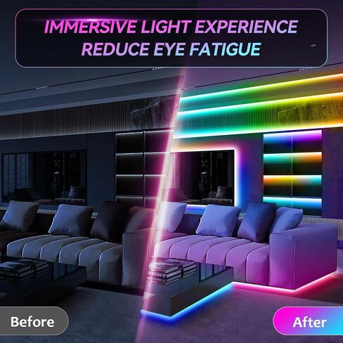 أضواء شريط LED 10 أقدام، 6 مصابيح LED RGB مقطوعة مسبقًا 1.64 قدم للتلفزيون 43-65 بوصة، إضاءة خلفية LED للتحكم في التطبيقات مع جهاز تحكم عن بعد، مزامنة الموسيقى USB التحيز أضواء شريط LED لغرفة النوم وشاشة الكمبيوتر وخزانة المرآة in Kuwait