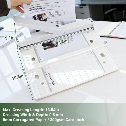 13.78"Foldable Manual Paper Creaser,Creasing Machine with Positioning Block in Kuwait