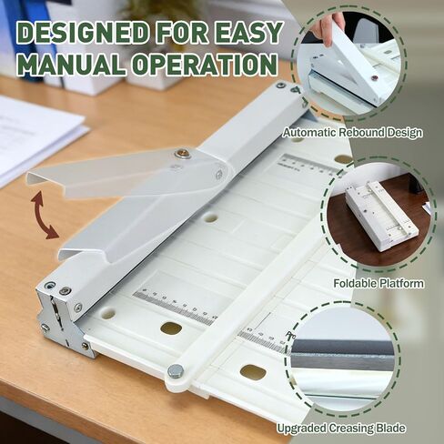 13.78"Foldable Manual Paper Creaser,Creasing Machine with Positioning Block in Kuwait