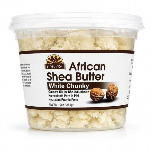 OKAY SHEA BUTTER JAR CHUNKS WHITE 10OZ in Kuwait