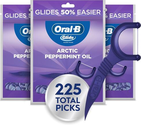 Oral-B Glide 3D White Floss Picks Radiant Mint, 75CT (Pack of 6) in Saudi Arabia