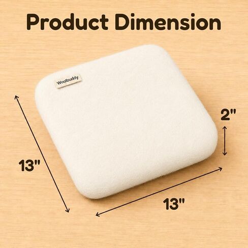 Woolbuddy Needle Felting Mat 13 x 13 x 2 Inch (White) Pure Wool Felt Pad in Kuwait