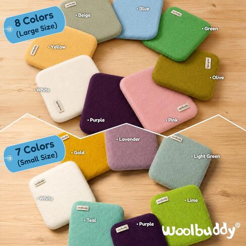 Woolbuddy Needle Felting Mat 13 x 13 x 2 Inch (White) Pure Wool Felt Pad in Kuwait