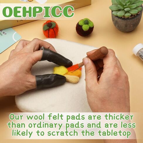 OEHPICC 128 Pcs Needle Felting Tool Kit, 6×6 Inch Wool Felting Pad in Kuwait