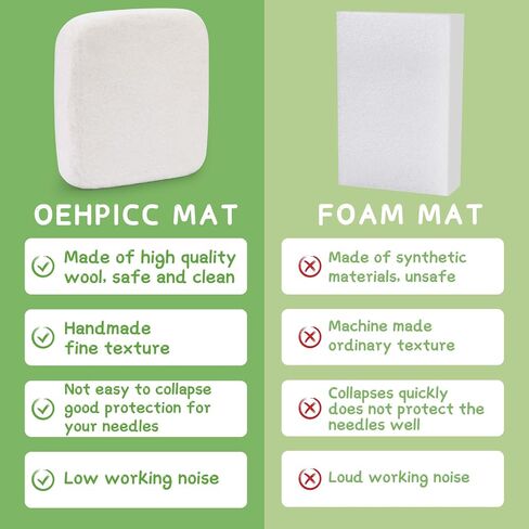 OEHPICC 128 Pcs Needle Felting Tool Kit, 6×6 Inch Wool Felting Pad in Kuwait