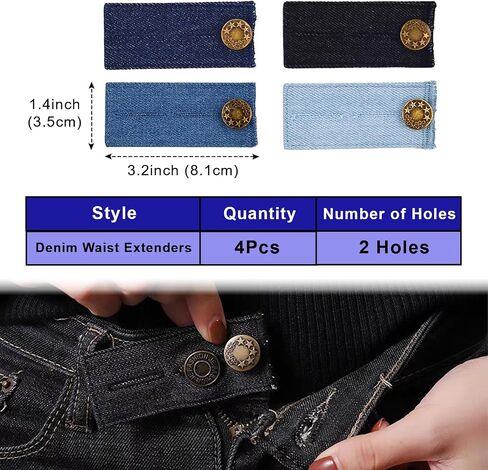 Waistband Extenders 12 Pieces, Button Denim Extender for Pants Jeans, Elastic Pants Waist Extenders Adjustable Multiple Colored in Saudi Arabia
