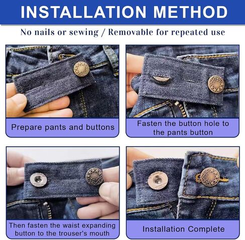 Waistband Extenders 12 Pieces, Button Denim Extender for Pants Jeans, Elastic Pants Waist Extenders Adjustable Multiple Colored in Saudi Arabia