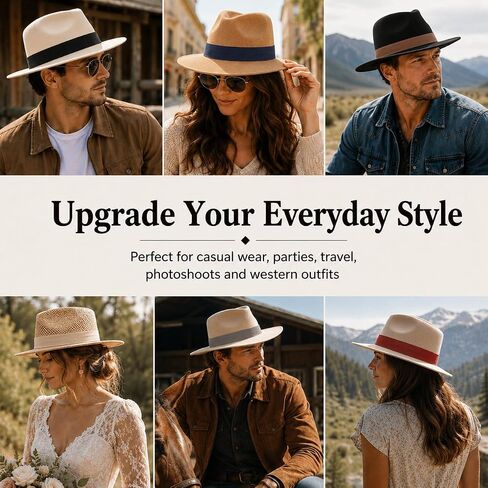 GOLD XIONG PADISHAH 12PCS Elastic Cowboy Hat Bands, Stretchable Replacement Hat Band for Fedora, Straw, Western and Cowgirl in Saudi Arabia