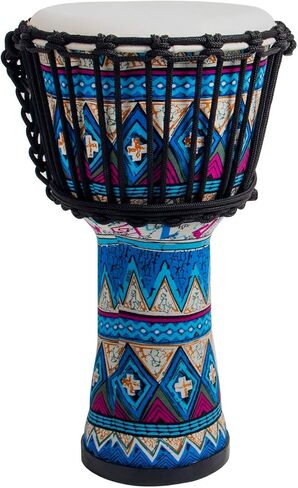 طبلة Djembe الأفريقية من Lotmusic، طبلة كونغو ماهوجني منحوتة يدويًا مقاس 10 بوصة، طبلة بونغو احترافية مع رأس طبلة من جلد الماعز للبالغين in Kuwait