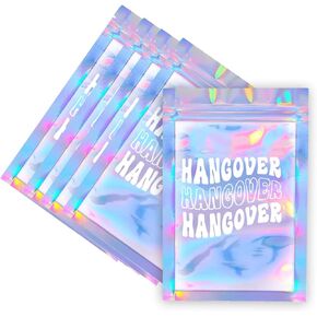 BeSAVAGE Do What You Love Hangover Kit Bags - 10 Piece (4x6 Inches) Printed Resealable Holographic Bachelorette Bags for Party Supplies Disco Favors Food Storage, Ziplock in Saudi Arabia