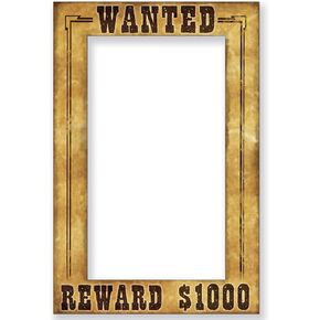 Beistle Wanted Photo Booth Fun Selfie Frame Western Party Supplies, 15.5" x 23.5", Multicolored in Saudi Arabia