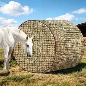 YedsIntu 3 Pcs Hay Bags for Horses, Slow Feed Hay Nets for Horses Goat Sheep, Large Capacity Hay Feeder for Stall, Trailer, Pasture (Black) in Saudi Arabia