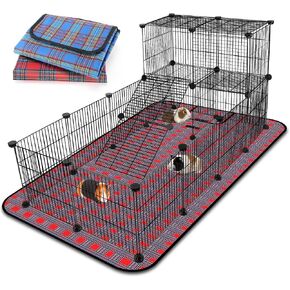 FHTONGE Extra Large Guinea Pig Cage Loft with 2 Waterproof Bedding in Saudi Arabia