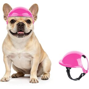 Dog Helmet for Small Dogs, XSmall Chihuahua Dog Motorcycle Helmets with Ear Holes, Pet Safety Hat Extra Small Doggy Helmet for Puppy & Cats Head Protection, Adjustable, Black XS in Saudi Arabia