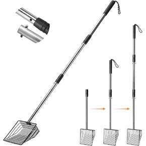 PETOCAT Cat Litter Scoop 43 inch Metal Litter Scooper with Stainless Steel Long Handle, Upgraded Large Kitty Box Scooper Heavy Duty Deep Shovel for Fast Sifting, Dog Waste Scooops for Outside Pet Poop in Kuwait