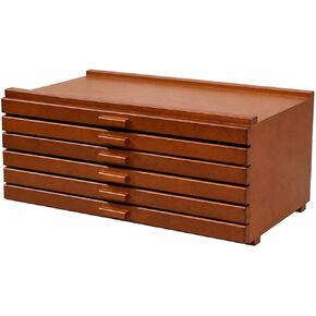 Beech Wood Art Supply Storage Box Multifunctional Desktop Art Supply Cabinet with a Work Space-Saving for Workrooms, 6 Paint Box in Kuwait