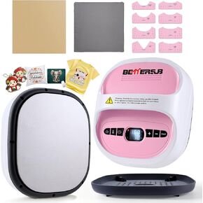 BetterSub Heat Press for T-Shirts & HTV Vinyl, Portable 8.3"×9.7" Pink in Saudi Arabia