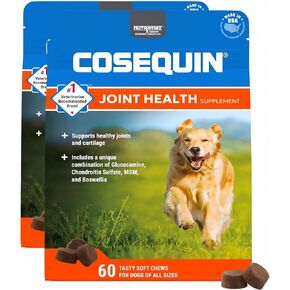 Nutramax Cosequin Dog Joint Supplement, MSM + Boswellia, Soft Chews, 60ct in Kuwait