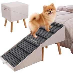 17" H Split Ottoman Dog Ramp for Couch, Foldable Dog Stairs for Small Dogs in Kuwait