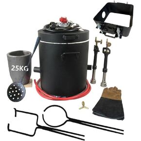 16KG(35LBs) Large Capacity Propane Smelting Furnace Kit for Metal Melting with 2-Part Sand Casting Flask Mold Frame in Kuwait