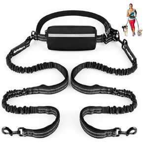 Philorn Hands Free Dog Leash for 2 Dogs, Adjustable Waist Leash in Saudi Arabia