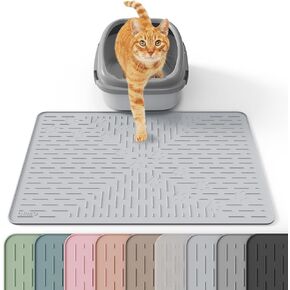 OHMO Large Cat Litter Mat, 31.5x23.6 Silicone Trapping Mat Sage Green in Saudi Arabia