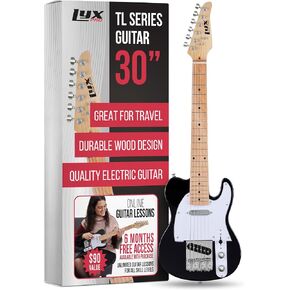 LyxPro 39" Electric Guitar TL Series, Full-Size Paulownia Wood Body, 3-Ply Pickguard, C-Shape Neck, Ashtray Bridge, Quality Gear Tuners, 3-Way Switch & Volume/Tone Controls, 2 Picks Included, Natural in Saudi Arabia