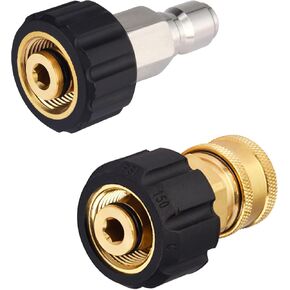 M MINGLE Pressure Washer Hose Adapter Set, M22 to 3/8 Quick Connect for Power Washer Hose, 5000 PSI in Saudi Arabia