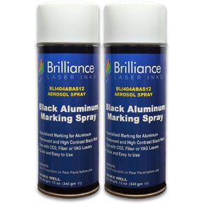Brilliance Laser Inks Black Aluminum Laser Marking Spray, 12 oz, Anti-Clog in Kuwait