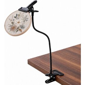 20" Extra Long Embroidery Hoop Stand Holder, Adjustable Gooseneck Cross Stitch Stand with Table Clamp, Hands- Rotating Embroidery Holder for Needlepoint, Sewing, DIY Needlework & Craft Projects in Saudi Arabia