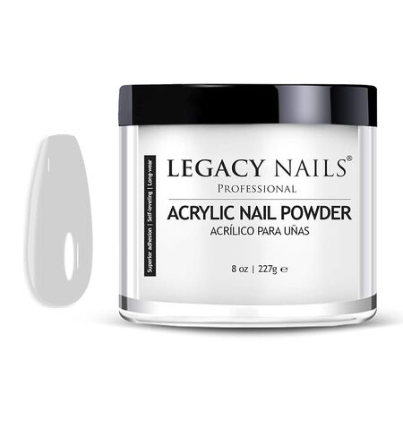 Legacy Nails Professional Crystal Clear Acrylic Powder, Net Wt. 8 oz. - Mix With Glitter, Pigment and Create Custom Acrylic Nail Extension Colors in Kuwait