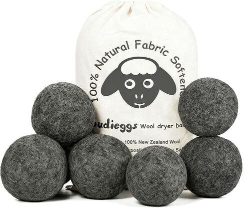 كرات تجفيف الصوف من Budieggs، عبوة من 6 قطع عضوية مقاس XL، منعم أقمشة نيوزيلندي خالٍ من المواد الكيميائية بنسبة 100% لأكثر من 1000 حمولة، آمنة للأطفال ولا تسبب الحساسية، تقلل التجاعيد وتقصر وقت التجفيف بشكل طبيعي in Kuwait