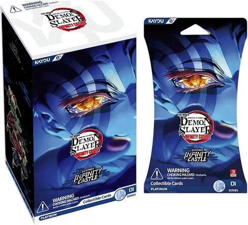 Demon Slayer: Kimetsu no Yaiba Collectible Cards, Infinity Castle Edition, Series 1, 12 Premium Cardboard Packs, 3 Cards Per Pack, 36 Cards Total in Kuwait