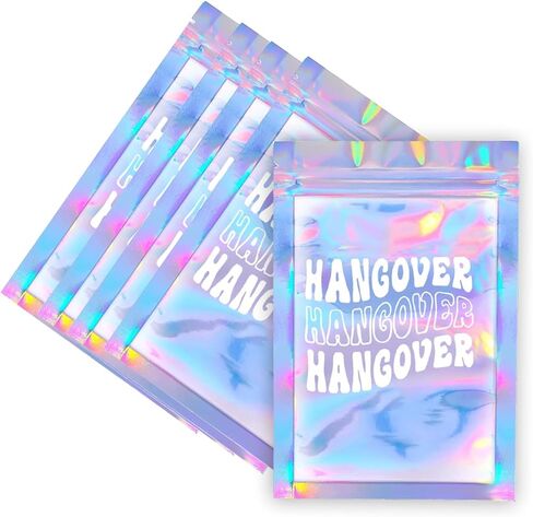 مجموعة حقائب BeSAVAGE Hangover - 10 قطع (5 × 7 بوصة) مطبوعة ثلاثية الأبعاد قابلة للإغلاق لمستلزمات الحفلات، تخزين الطعام، زيبلوك in Kuwait