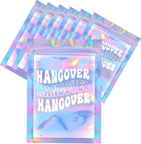 مجموعة حقائب BeSAVAGE Hangover - 10 قطع (5 × 7 بوصة) مطبوعة ثلاثية الأبعاد قابلة للإغلاق لمستلزمات الحفلات، تخزين الطعام، زيبلوك in Kuwait