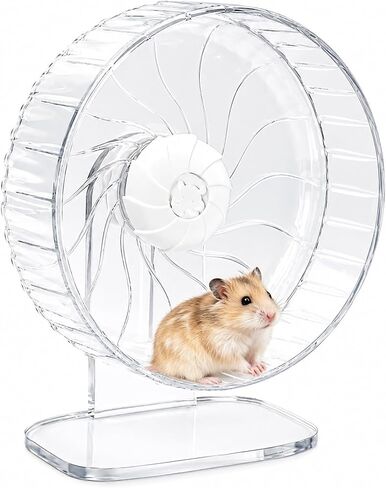 8 inch Silent Hamster Wheel with Adjustable Stand, Pink in Saudi Arabia