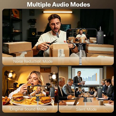 PGDLOF Wireless Lavalier Lapel Microphone for iPhone iPad - Professional Video Recording Lav Mic, 2 Clip-on Microphones for YouTube Interview Vlog Livestream & Podcast in Kuwait