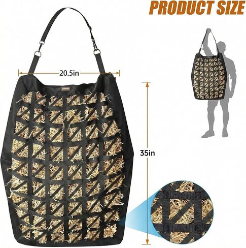 Hay Bag for Horses,Ultra-Slow Feed Hay Bag for Ground Feeding (1) in Saudi Arabia